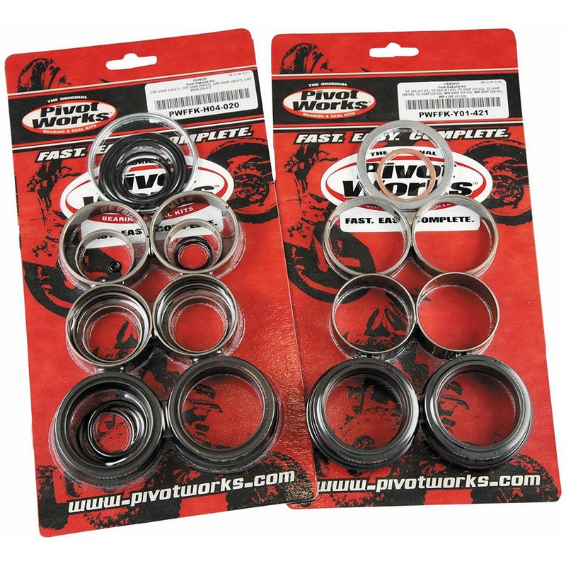 Pivot Works Fork Seal And Bushing Kit Seal/Bushing Front Forks For Kawasaki KX500 1997-2004 - PWFFK-K02-521