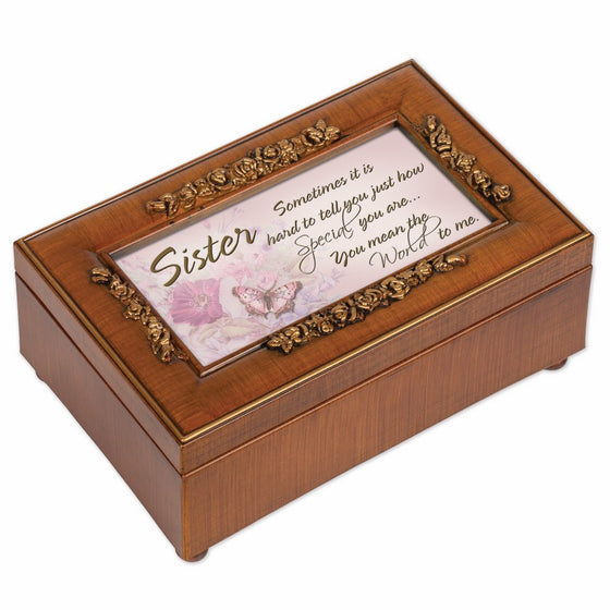 Cottage Garden Petite Rose Sister Music Box