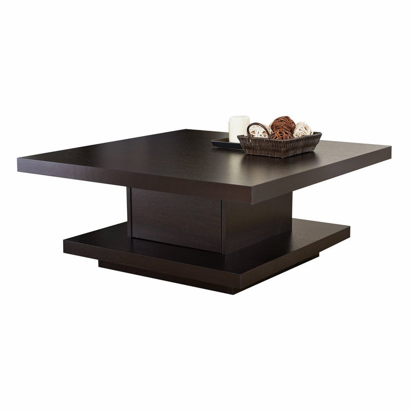 ioHOMES Celio Square Coffee Table, Red Cocoa