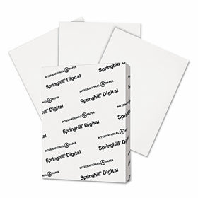 Springhill, Digital Card White, 110lb, Letter, 8.5 x 11, 92 Bright, 250 Sheets / 1 Ream, (015300R) Made In The USA