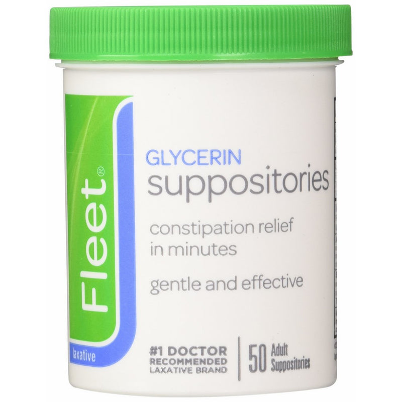 Fleet Glycerin Suppositories 50 Suppositories (2 Pack)