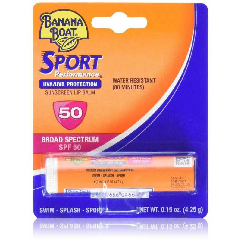 Banana Boat Spf#50 Sport Lip Balm 0.15 Ounce (4.4ml) (3 Pack)