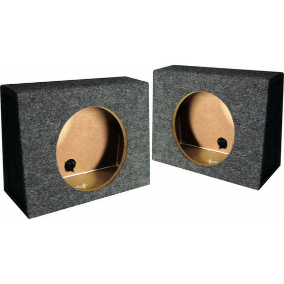 (2) Q-POWER QTW10 Single 10" Sealed Car Audio Subwoofer Sub Box Enclosures Pair