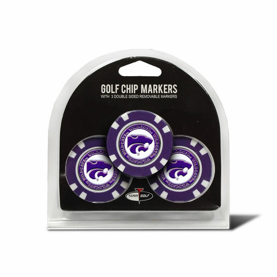 NCAA Kansas State Wildcats 3 Pack Golf Chip Ball Markers