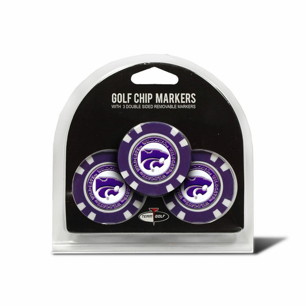 NCAA Kansas State Wildcats 3 Pack Golf Chip Ball Markers
