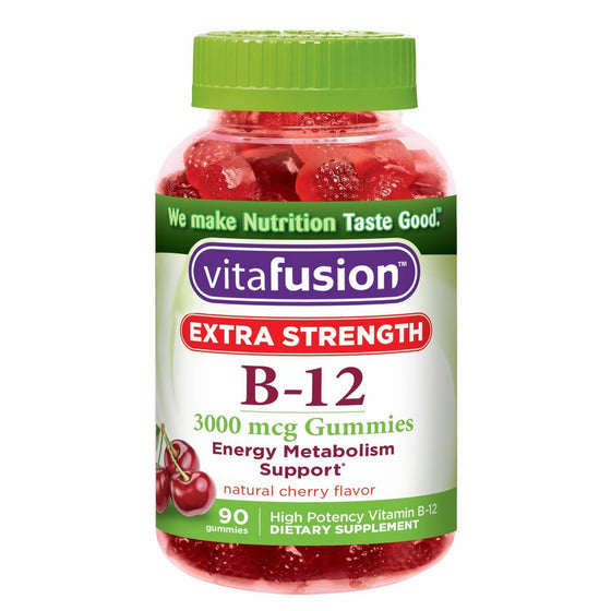 Vitafusion Extra Strength B12 Gummies, 90 Count (Packaging May Vary)