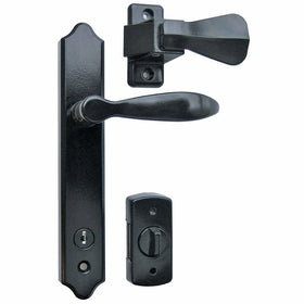 Ideal Security ML Lever Set for Storm and Screen Doors, With Keyed Deadbolt, Black