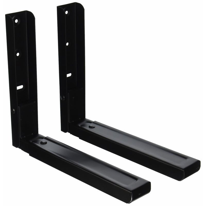 AVF EM60B-A Universal Wall-Mounted Microwave Brackets (Set of 2), Black