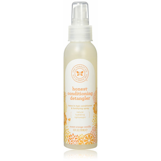 The Honest Company - Conditioning Detangler, Leave-In Conditioner and Fortifying Spray - Sweet Orange Vanilla, 4 fl oz (2 Pack)