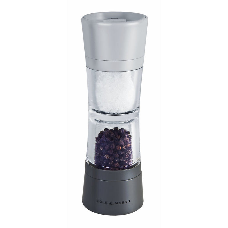 Cole & Mason Lincoln Duo Salt and Pepper Grinder Combo, Acrylic Combination Mill Includes Premium Salt and Peppercorns