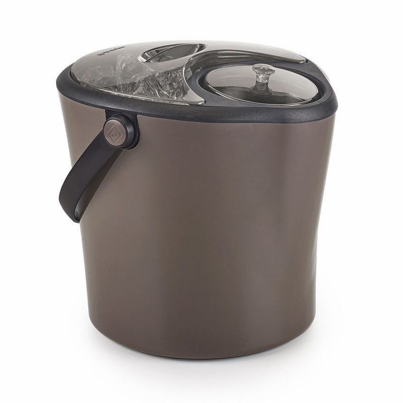 Polder Chill Station – Combined ice bucket and bottle chiller, Separate cooling sleeve keeps bottle chilled and ice pure, Double wall insulated, Ice scoop included