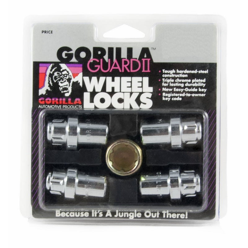 Gorilla Automotive 63631N Chrome Standard Mag Gorilla Guard II Wheel Locks - Set of 4 (12mm x 1.50 Thread Size)