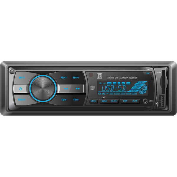 Dual XR4115 In-Dash MP3, WMA Mechless Digital Media Receiver with USB, 3.5mm and SD Card Inputs