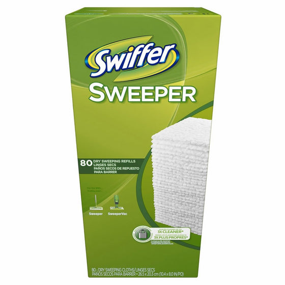 Swiffer Swiffer Sweeper Dry Cloth Refill, 80 Count