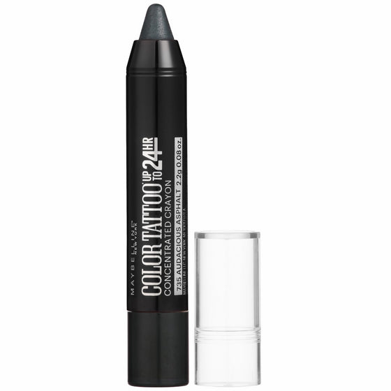 Maybelline Eyestudio Color Tattoo Concentrated Crayon,735 Audacious Asphalt, 0.08 oz.