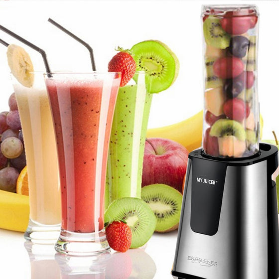 Ergo Chef My Juicer II Personal Juicer Smoothie Blender 300-Watt Stainless Steel (Personal Blender)