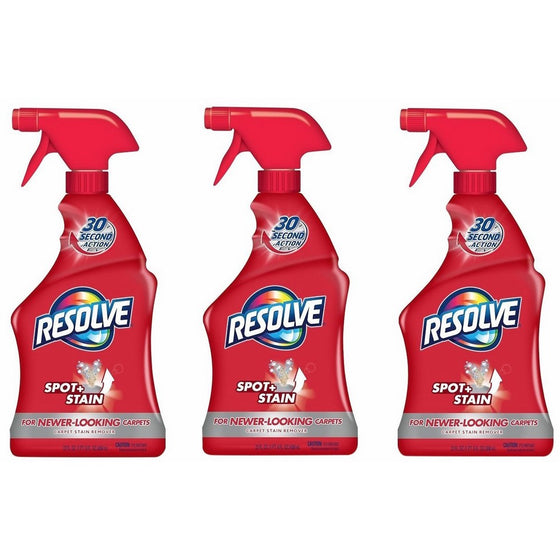 Resolve Carpet Spot & Stain Remover, 22 fl oz Bottle, Carpet Cleaner (Pack of 3)