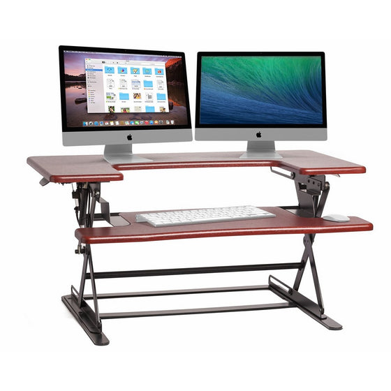 Halter ED-600 Preassembled Height Adjustable Desk Sit/Stand Elevating Desktop - Cherry