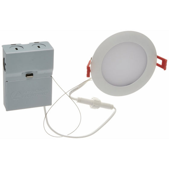 Lithonia Lighting WF4 LED 30K MW M6 9.6W Ultra Thin 4" Dimmable LED Recessed Ceiling Light, 3000K, White
