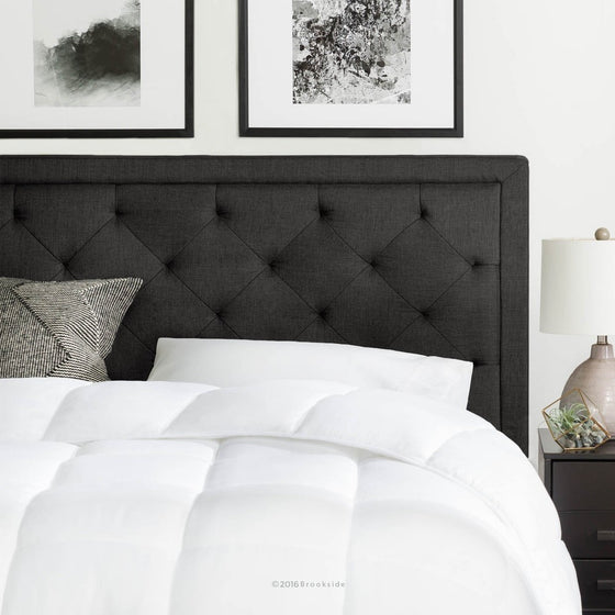 Brookside Upholstered Headboard with Diamond Tufting - King/California King - Charcoal