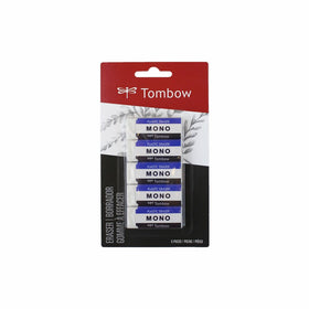 Tombow Mono White 5-Pack, Small Eraser (57321)