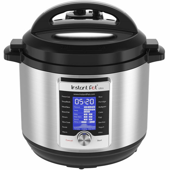 Instant Pot Ultra 8 Qt 10-in-1 Multi- Use Programmable Pressure Cooker, Slow Cooker, Rice Cooker, Yogurt Maker, Cake Maker, Egg Cooker, Sauté, Steamer, Warmer, and Sterilizer