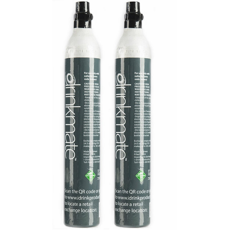 Drinkmate 14.5oz (60L) replacement CO2 cylinder (2) - Twin Pack