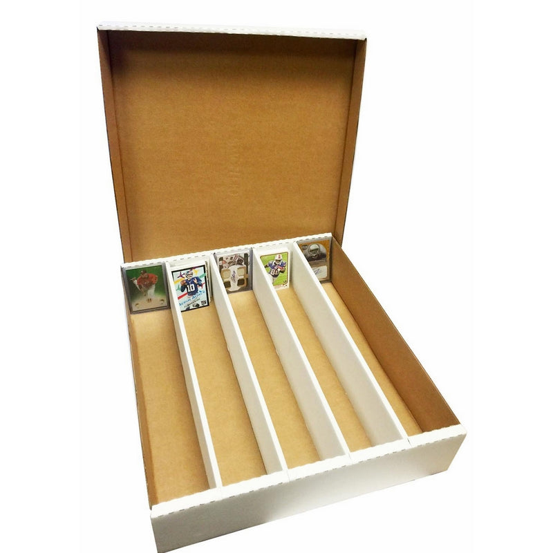 (1) SUPER Monster 5-Row Storage Box Holds 5,000 trading cards by MAX PRO 5000ct HALF LID - For Baseball, Football, Hockey, Soccer Cards