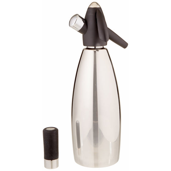 iSi Stainless Steel 1 quart Soda Siphon Bottle, Silver