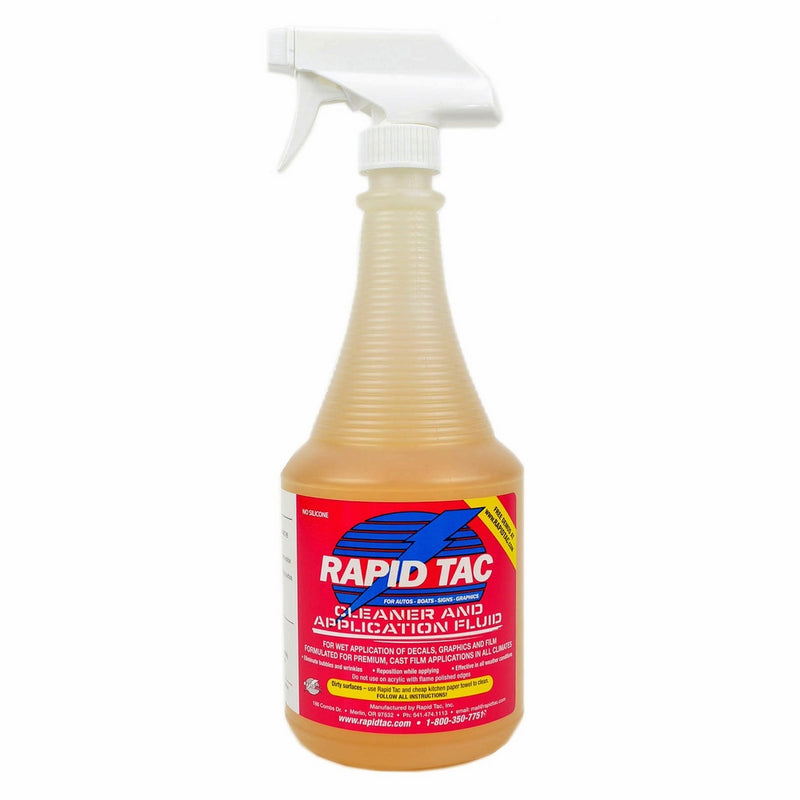 RAPID TAC Application fluid for Vinyl Wraps Decals Stickers 32oz Sprayer