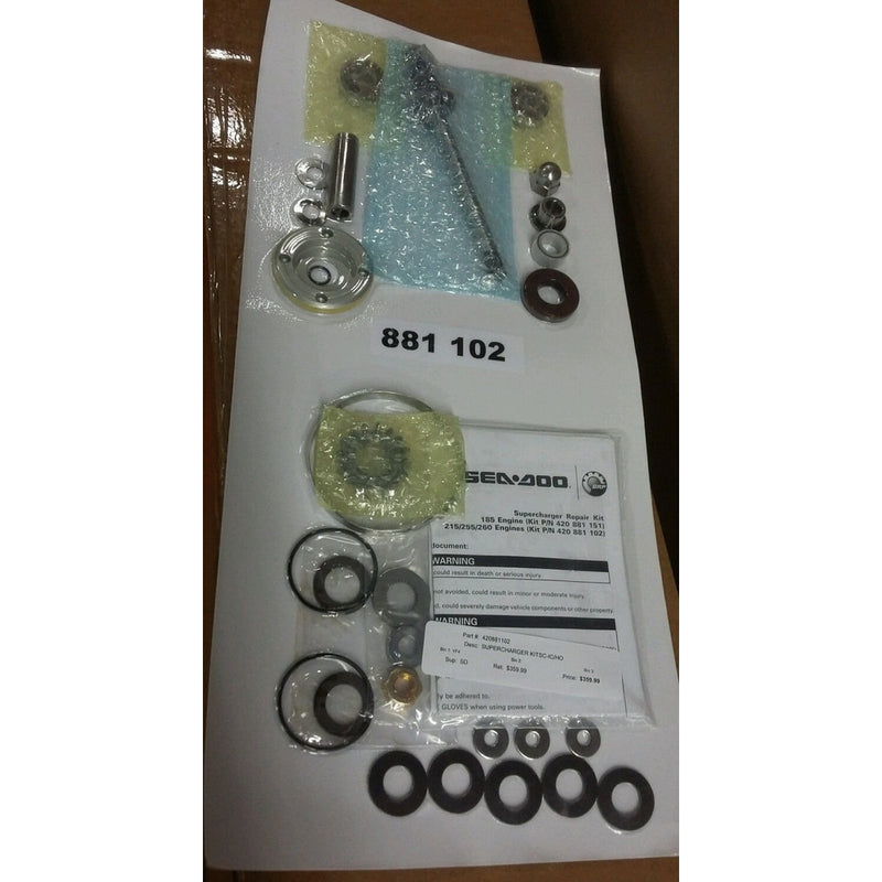 Sea-doo RXT Supercharger Repair Rebuild Kit 420881102 Seadoo