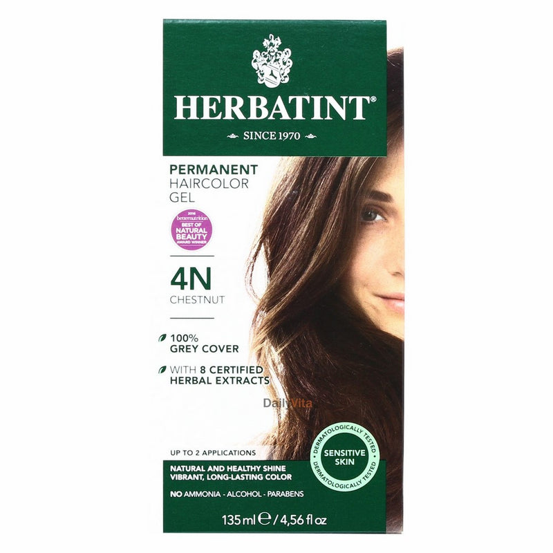 Herbatint Permanent Herbal Haircolour Gel 4N Chestnut - 135 mL