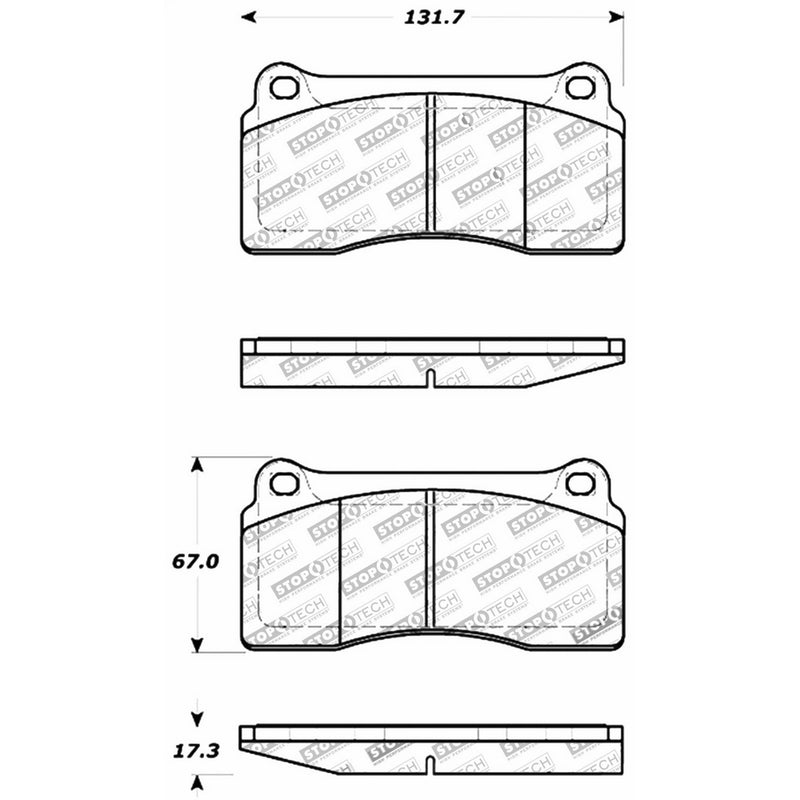 StopTech 309.08100 Street Performance Front Brake Pad