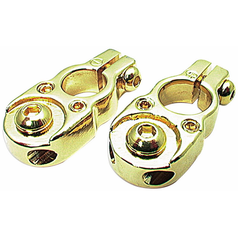 Allstar ALL76120 24K Gold Solid Brass Top Mount Style Plated Battery Terminal