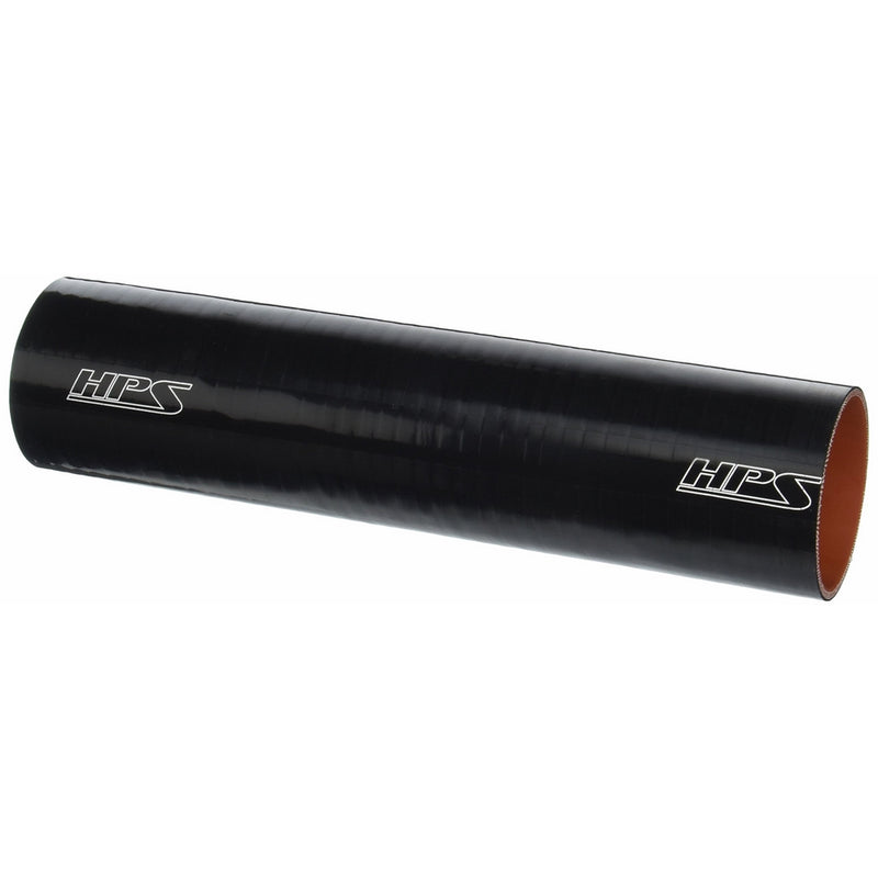 HPS HTST-250-BLK Silicone High Temperature 4-ply Reinforced Tube Coupler Hose, 60 PSI Maximum Pressure, 12" Length, 2-1/2" ID, Black