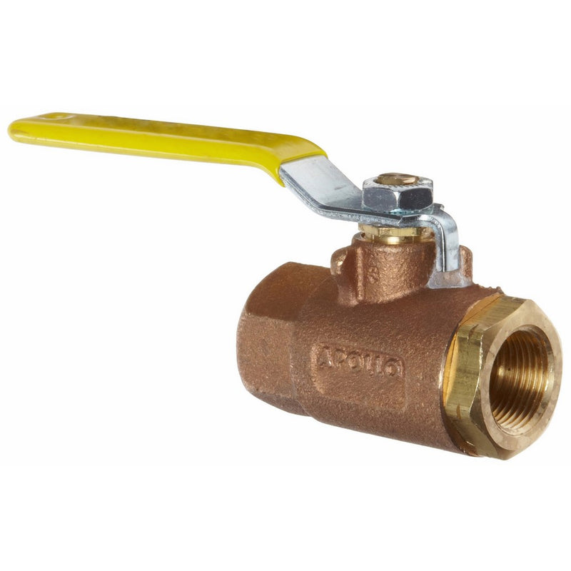 Apollo 70LF10801 Series Bronze Ball Valve, Potable Water Service, Two Piece, Inline, Lever, 2" NPT Female