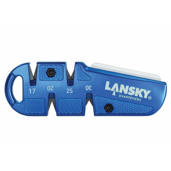 Lansky QuadSharp Carbide/Ceramic Multi Angle Knife Sharpener, Blue