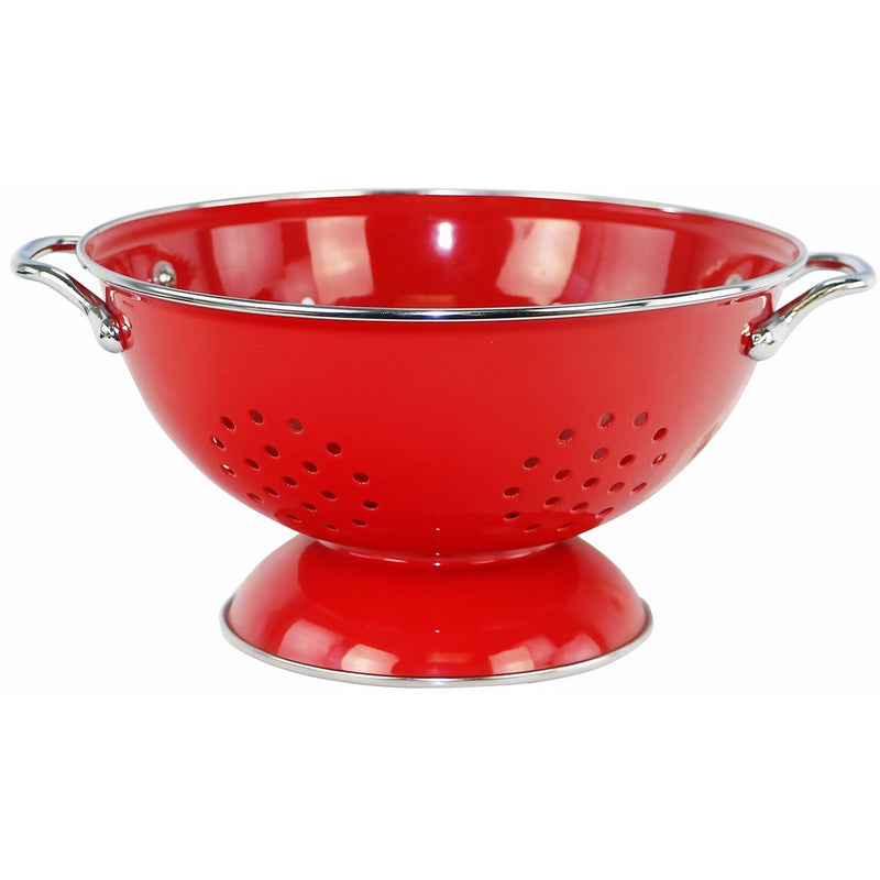 Calypso Basics by Reston Lloyd Powder Coated Enameled Colander, 3 Quart, Red