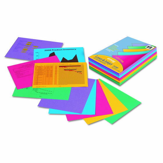 Pacon 101346 Array Colored Bond Paper, 24lb, 8-1/2 x 11, Assorted Designer Colors, 500 per Ream