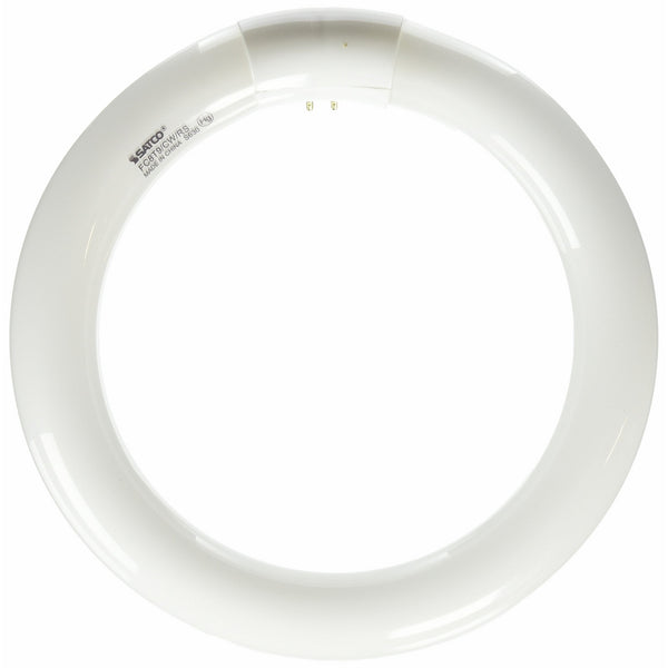 Satco S6500 4100K 22-Watt 4 Pin T9 Circline Lamp, Cool White