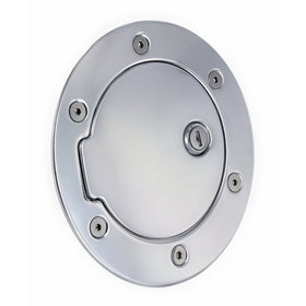 All Sales 6041PL Polished Billet Aluminum Locking Fuel Door