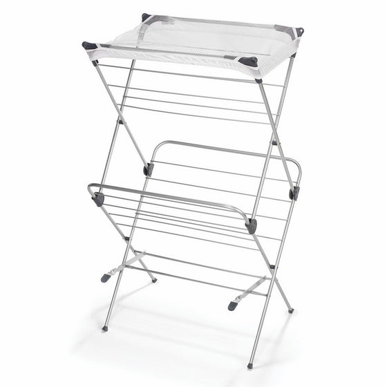 Polder Two-Tier Free Standing Clothes Drying Rack with Mesh Garment Dryer