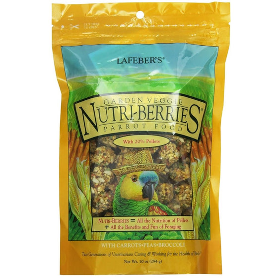 Lafeber's Gourmet Garden Veggie Nutri-Berries for Parrots 10 oz Bag