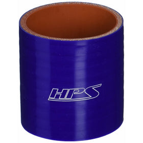 HPS HTSC-250-BLUE Silicone High Temperature 4-ply Reinforced Straight Coupler Hose, 100 PSI Maximum Pressure, 3" Length, 2-1/2" ID, Blue
