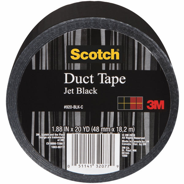 Scotch Duct Tape, Jet Black, 1.88-Inch by 20-Yard