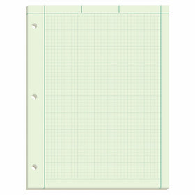 Ampad Evidence Engineering Pad, 100 Sheets, 5 Squares Per Inch, Green Tint, 11" H x 8 1/2" W