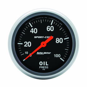 Auto Meter 3421 Sport-Comp Mechanical Oil Pressure Gauge