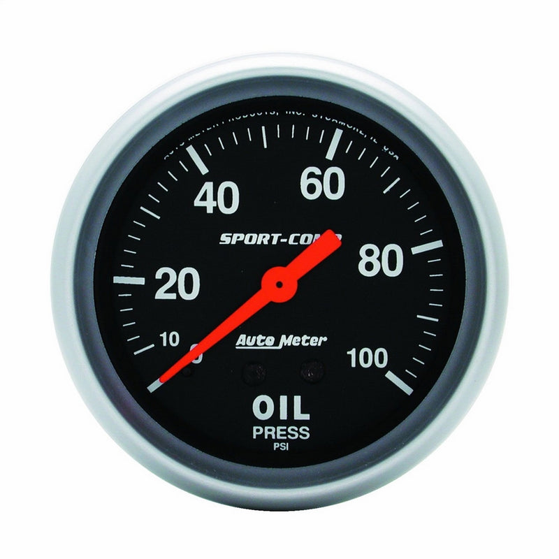 Auto Meter 3421 Sport-Comp Mechanical Oil Pressure Gauge