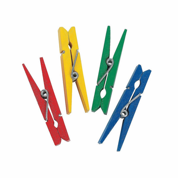 BRIGHT COLORED CLOTHESPINS (50 PIECES) - BULK