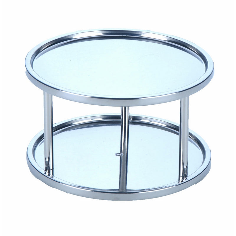 Dial Industries Lazy Susan Stainless Steel Turntable Organizer, Double Tier